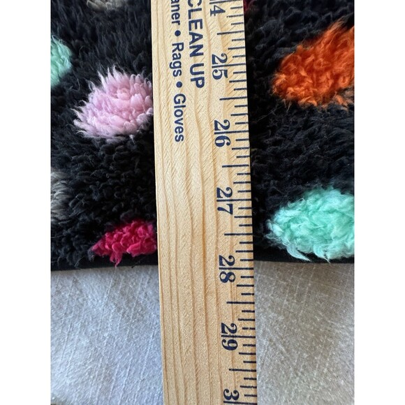 XL Girlie Girl CC Sherpa Pullover Jacket 1/4 Zip Up Black Polka Dot SIZE XL -NEW - Picture 9 of 11